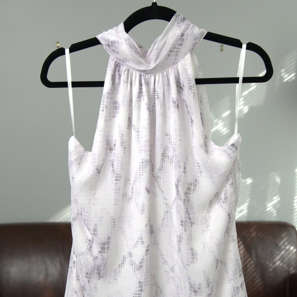 SOLD Snake-print sleeveless blouse